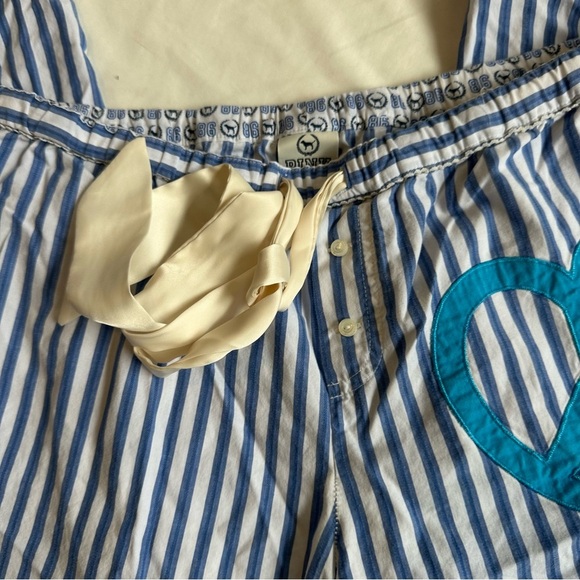 Vintage Victoria's Secret PINK Blue Striped Pajama Pants - Picture 3 of 5